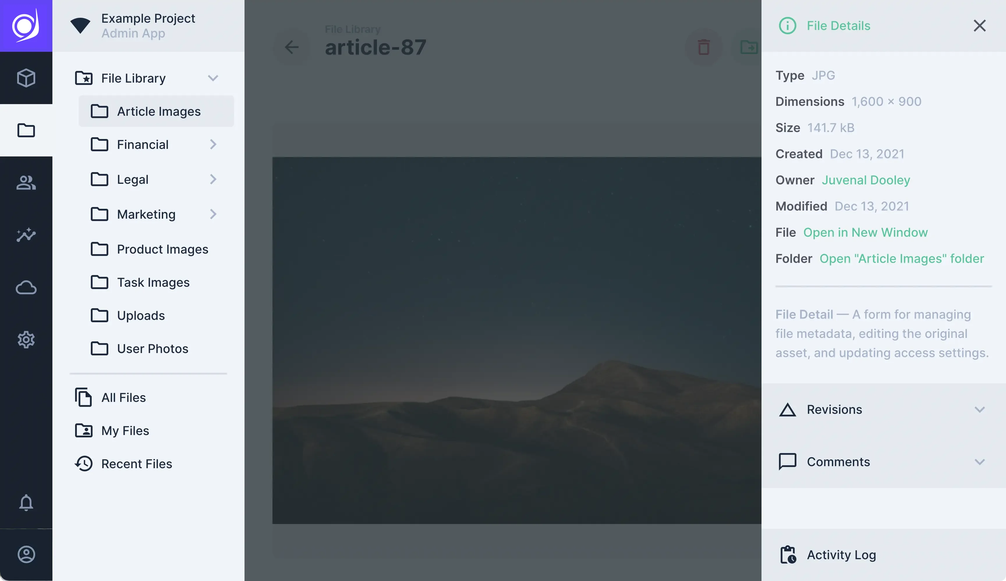 File Sidebar