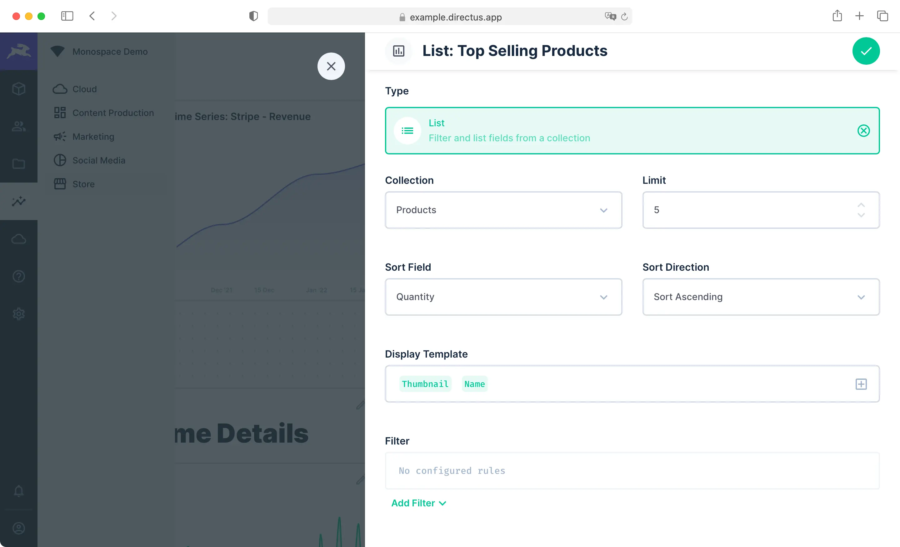 List Panel Options