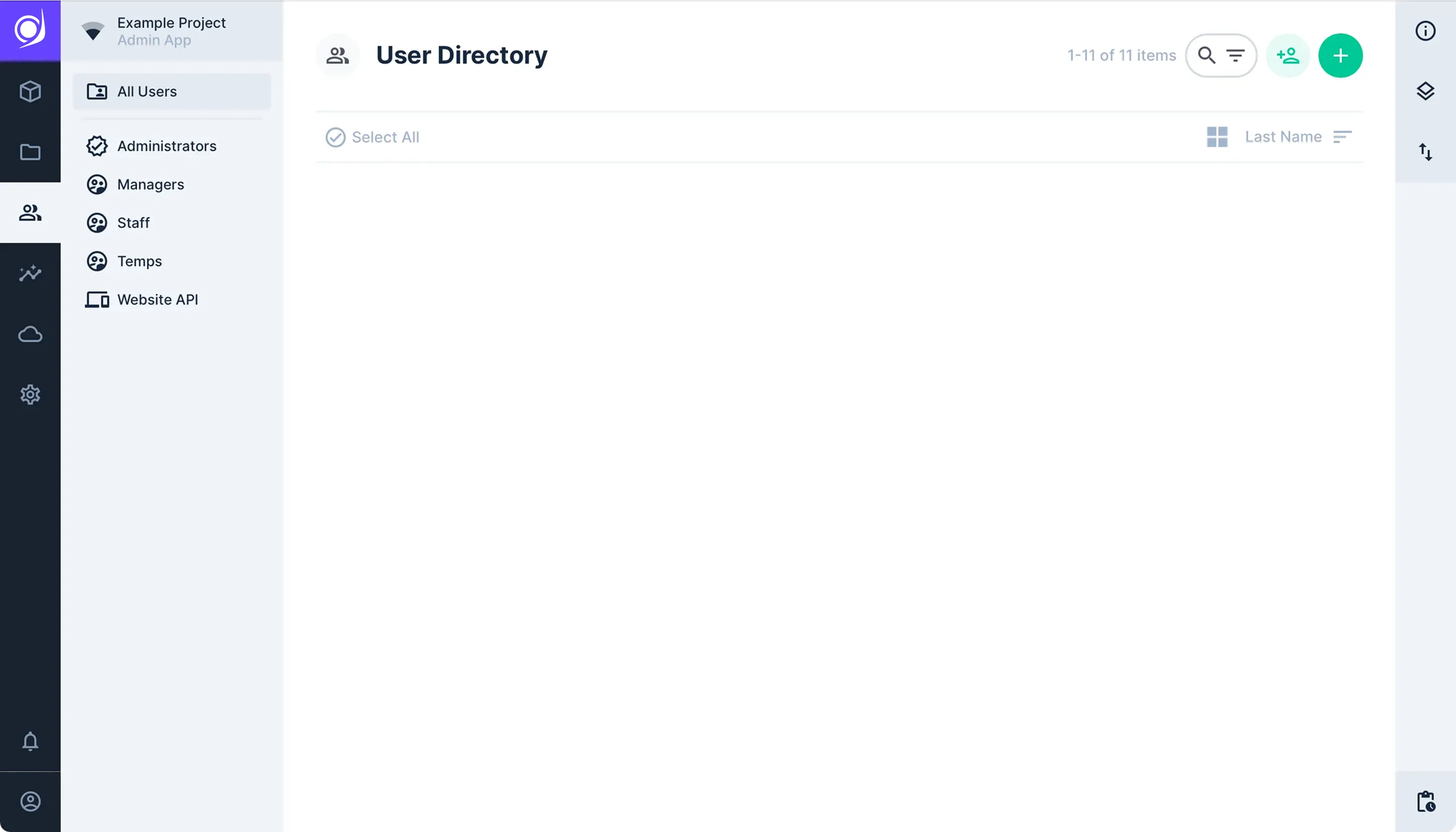 User Directory Page